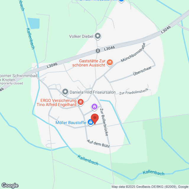 Karte vom Feuerwehrgerätehaus, Zur Bollerbrücke 6